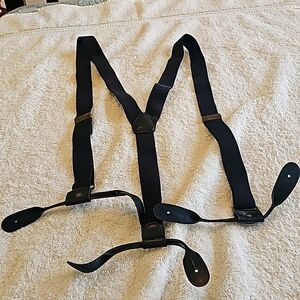Men's Elastic Adjustable Suspenders, Black